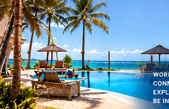 Pool and palms at Diamonds Malindi